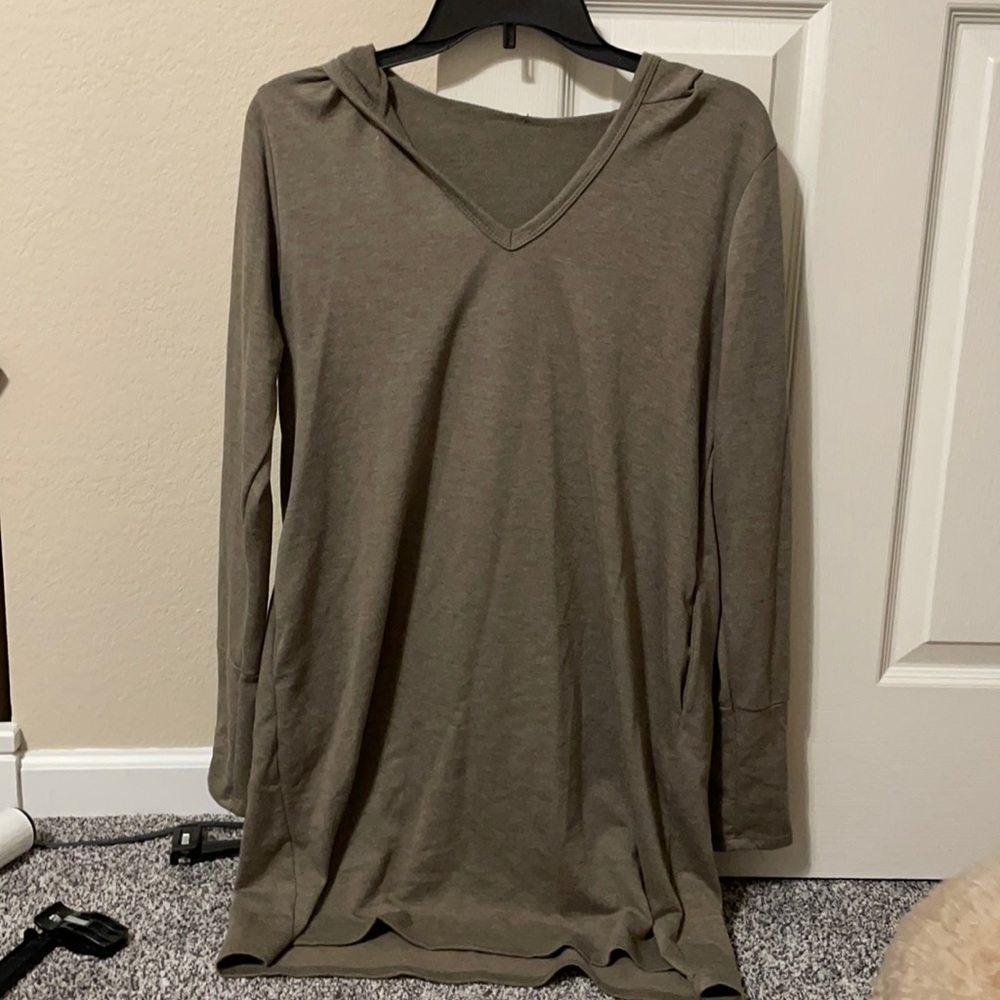 Brown hooded tunic